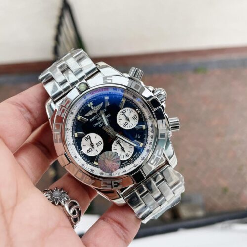 Chronomat B01 44 SS OZF 1:1 Best Edition Black Dial on SS Bracelet A7750 OZ factory