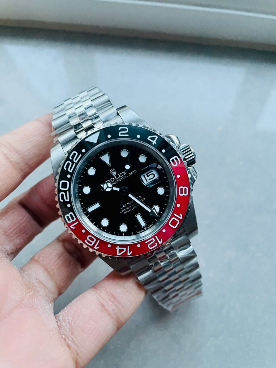 GMT Master II 16710 GMF V5 COLA 904L SS 1:1 RED BLACK Bezel Best Edition on Jubilee Bracelet
