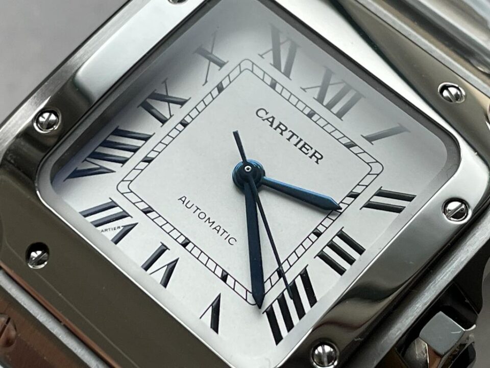 Santos de Cartir 35mm 2018 BVF 1:1 Best Edition White Dial on SS Bracelet MIYOTA 9015 - Image 6
