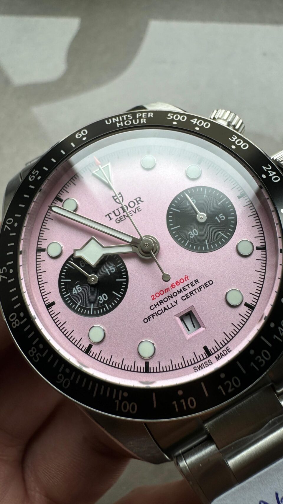 black bay 41mm Pink dial SS strap TWF A7750 - Image 4