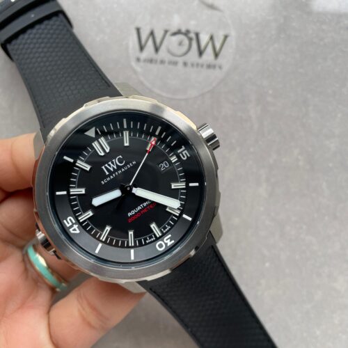 Aquatimer 2000m SS IW3290 V6SF 1:1 Best Edition Black Dial on rubber Bracelet A2892