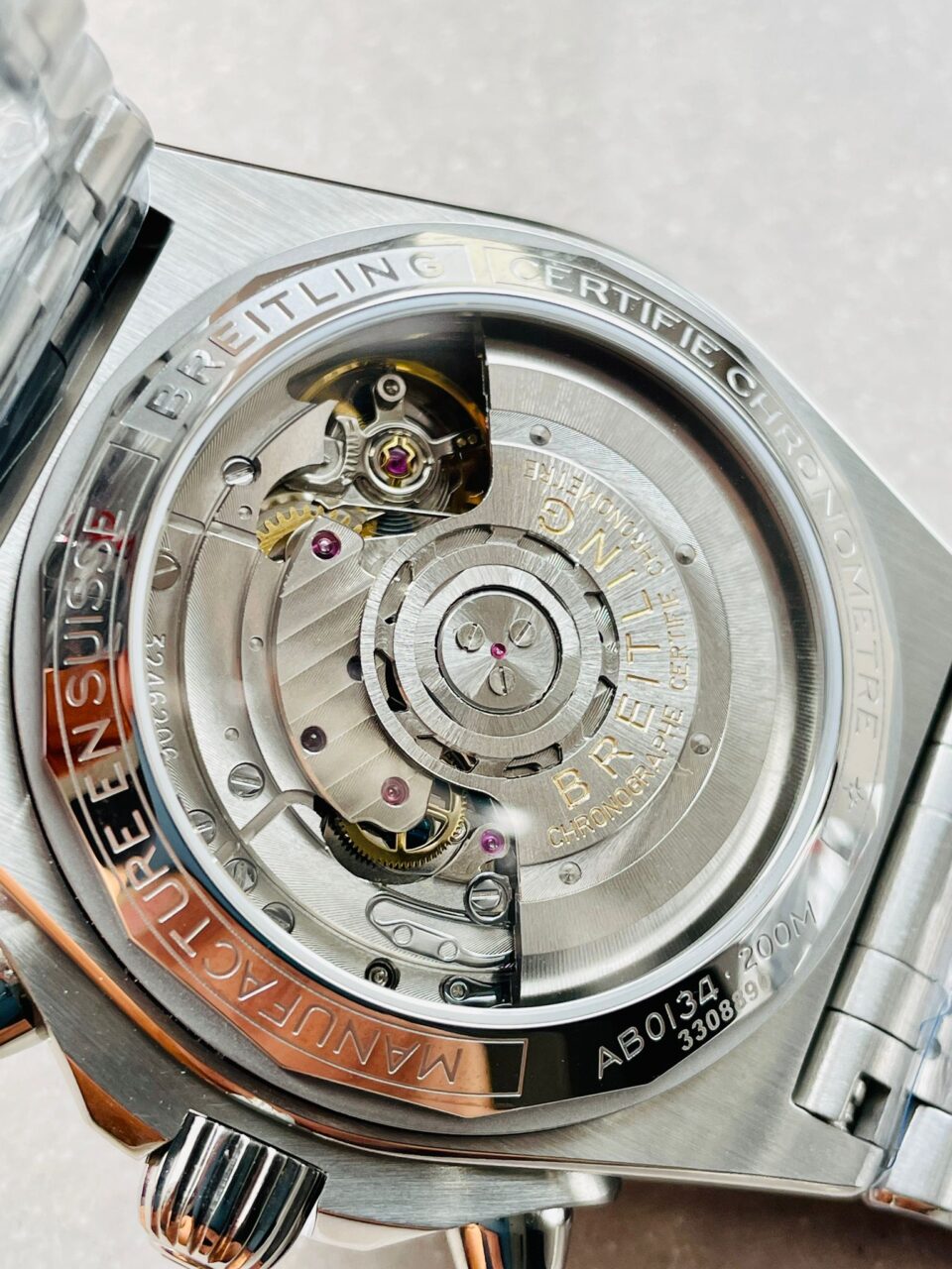 Chronomat SS  Copper dial Two Tone Bracelet Watch GF Factory 7750 movement - Image 14