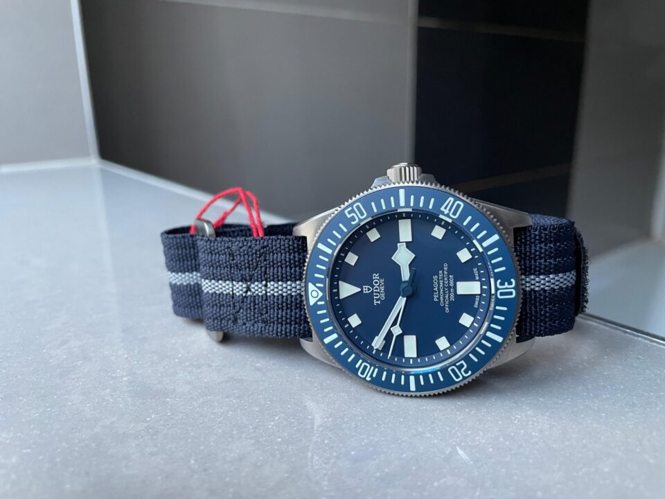 Pelagos M25707B/23-0001 Ti M+F FXD 1:1 V4 Best Edition Blue dial Blue Ceramic Bezel on Nylon Strap Miyato 8N-24 - Image 8