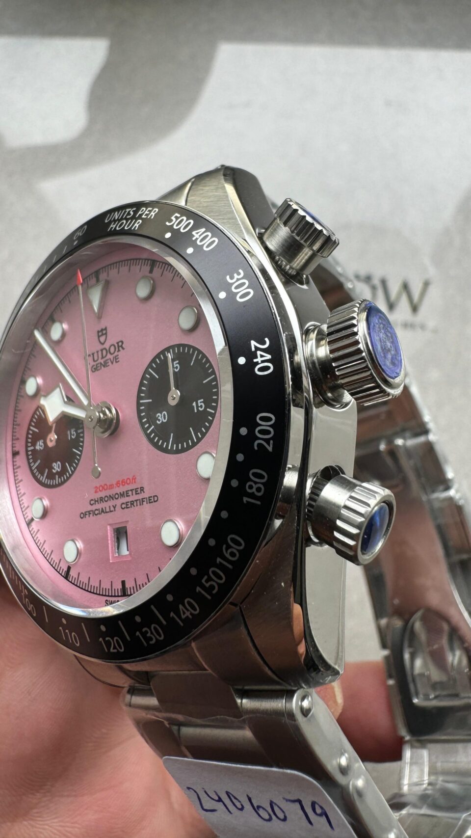 black bay 41mm Pink dial SS strap TWF A7750 - Image 5