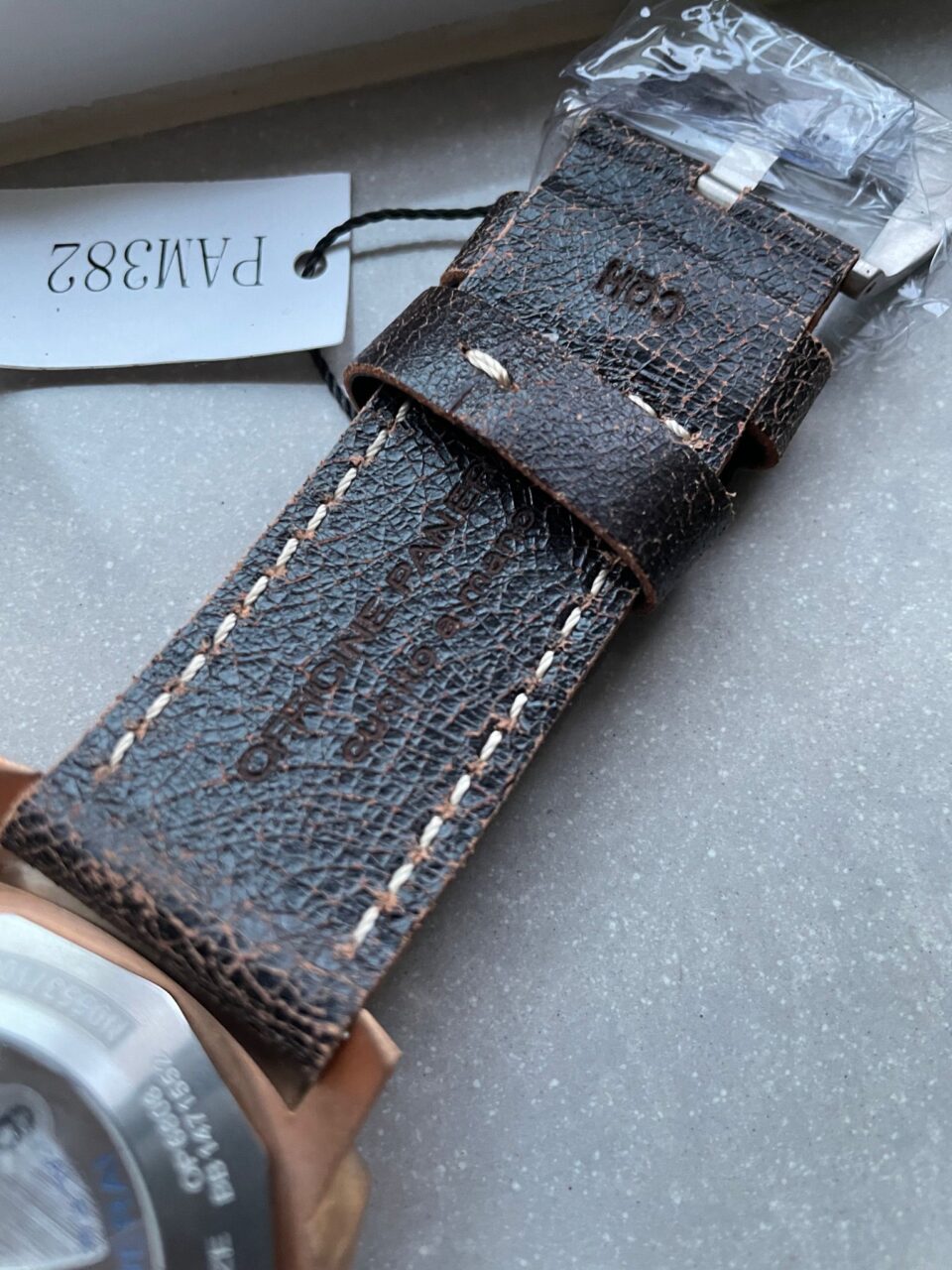 PAM382 N Bronzo VSF 1:1 Best Edition on Green dial on Brown Distressed Calfskin Strap P.9000 - Image 15