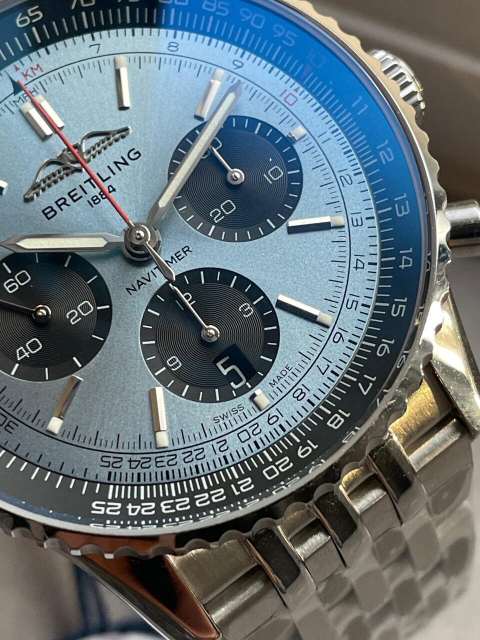Navitimer 01 1:1 SS Blue Dial on Steel Strap A7750 BLS Factory - Image 4