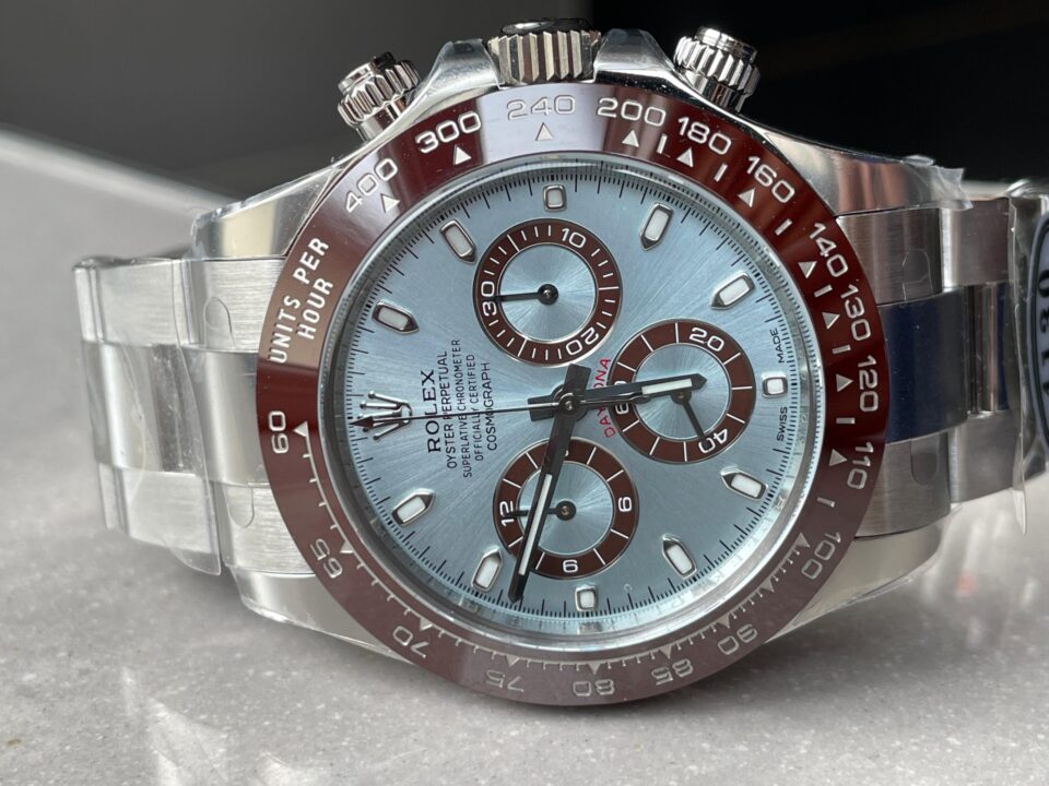 Daytona 116506 50th Anniversary Clean 1:1 Best Edition Ice Blue Dial Lume Markers on SS Bracelet SA4130 V2 - Image 5