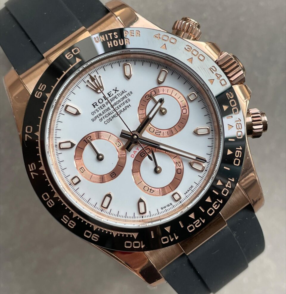 Daytona 116515 RG BTF 1:1 Best Edition White Dial on Oysterflex Rubber Strap SA4130 - Image 2
