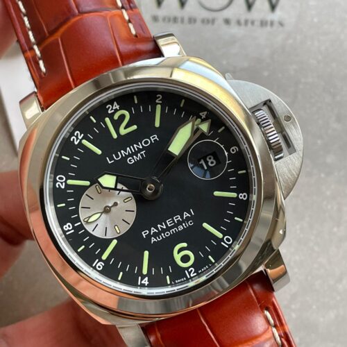 Luminor GMT 44mm PAM00088 SS Black Dial on Leather Strap VSF A7750 pam088