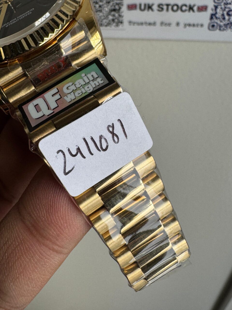 Day date 18238 QF YG 36mm 3255 Fluted bezel Onyx dial - Image 10