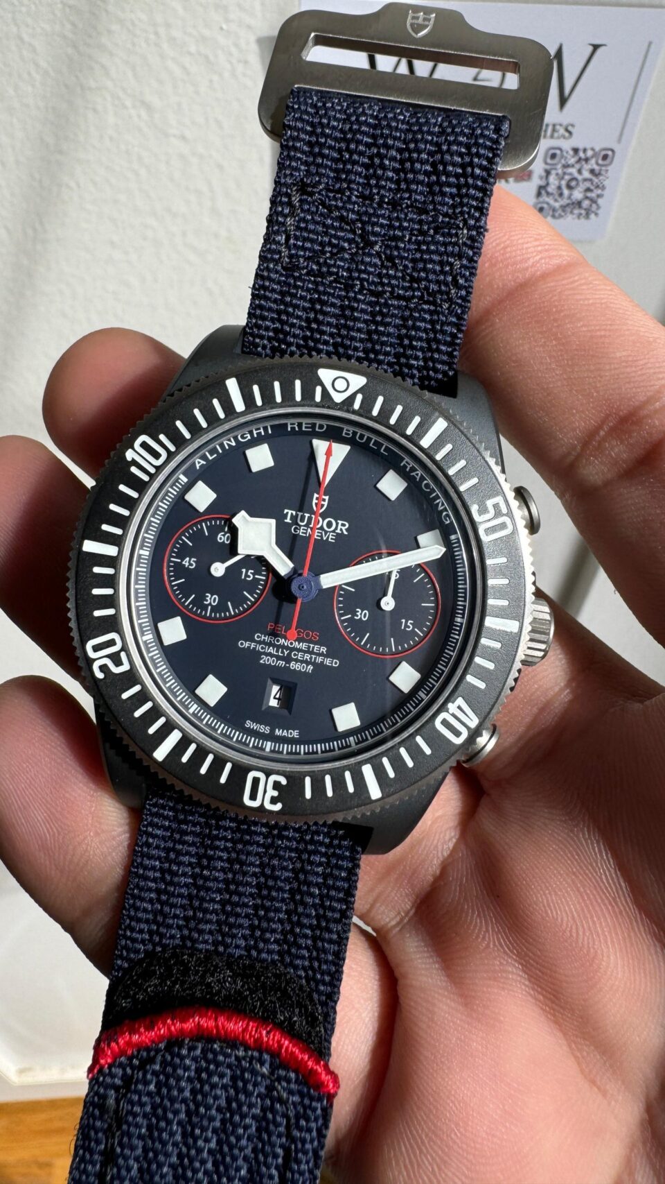 Pelagos M25807KN-0001 Carbon M+F 1:1 V4 Best Edition Blue dial Blue Ceramic Bezel on Nylon Strap A7750 - Image 3