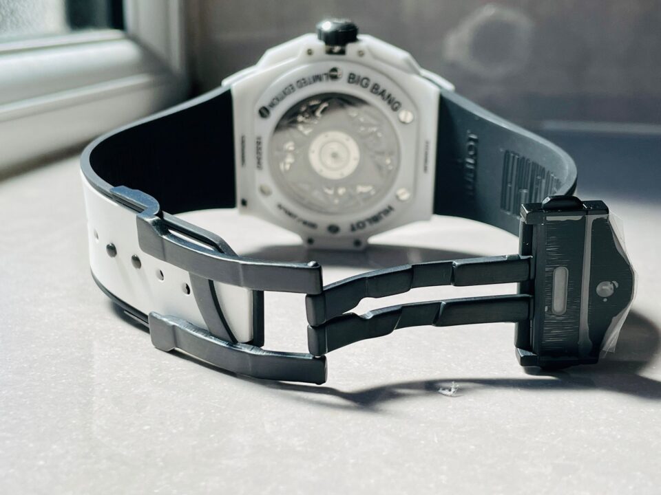 Big Bang Sang Bleu II White Ceramic BBF Best Edition on White Rubber Strap A1240 - Image 13