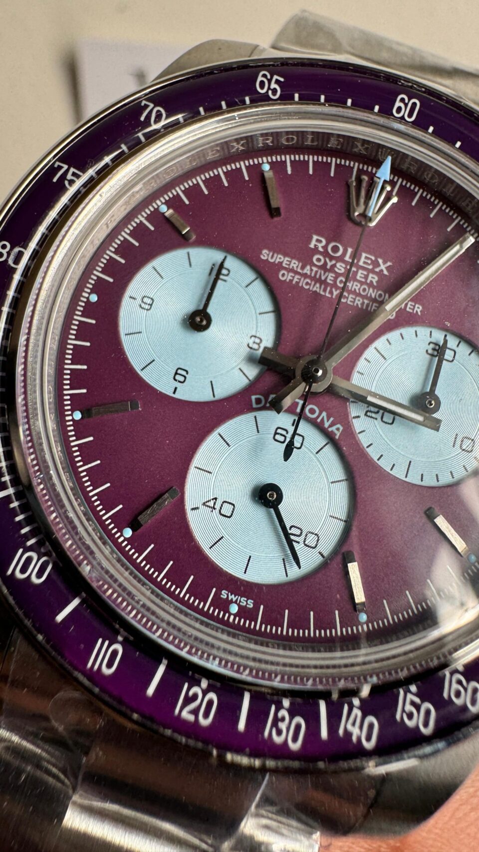 Daytona SS ADGF Best Edition Burgundy / Purple Dial on SS Bracelet SA4130 - Image 7