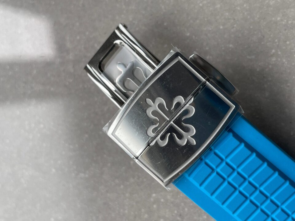 Aquanaut 5168G 42mm SS 3KF 1:1 Best Edition Black Dial on Light Blue Rubber Strap A324 V2 - Image 14