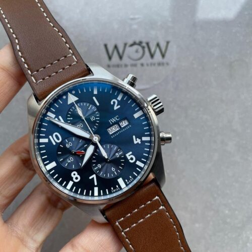 Pilot Chronograph "Le Petit Prince" IW377714 SS Blue Dial on Leather Strap VZF A7750