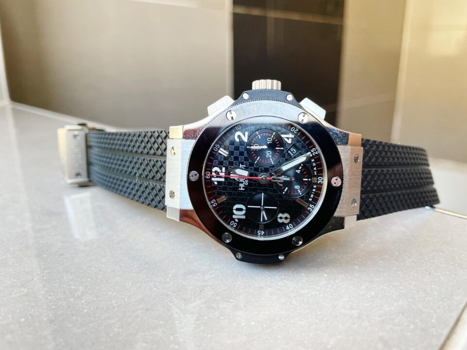 Big Bang 44mm Steel Ceramic Black CF Dial on Black Gummy Strap - Image 5