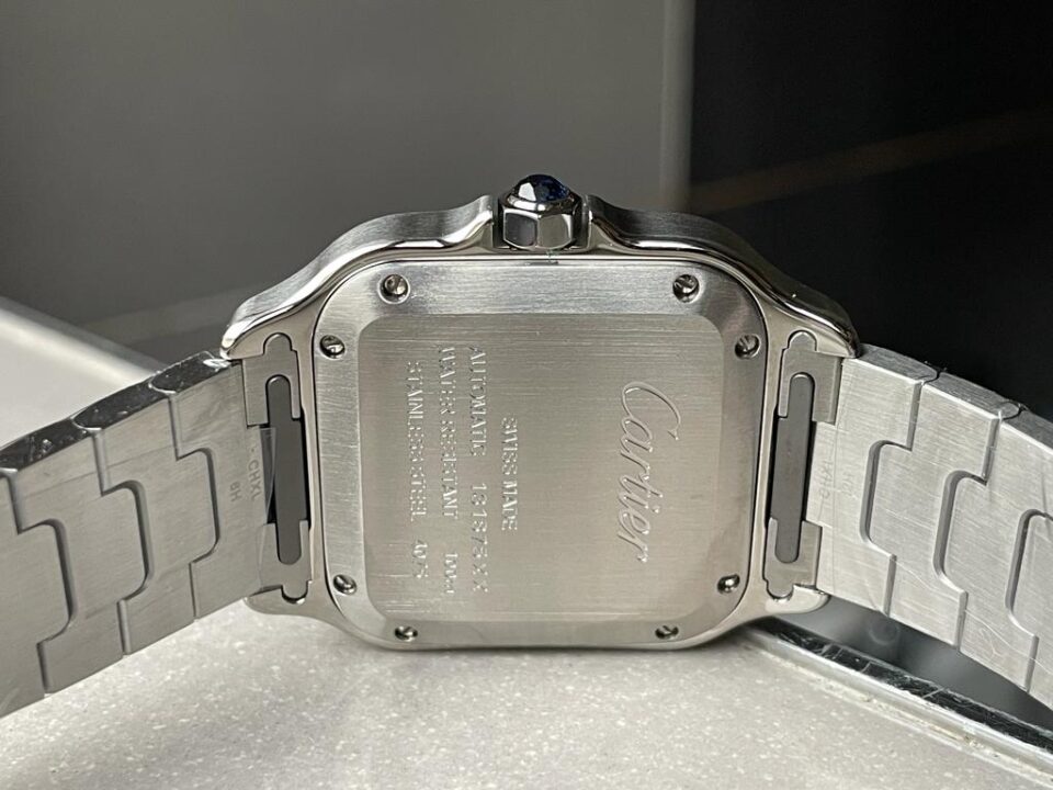 Santos de Cartir 35mm 2018 BVF 1:1 Best Edition White Dial on SS Bracelet MIYOTA 9015 - Image 8