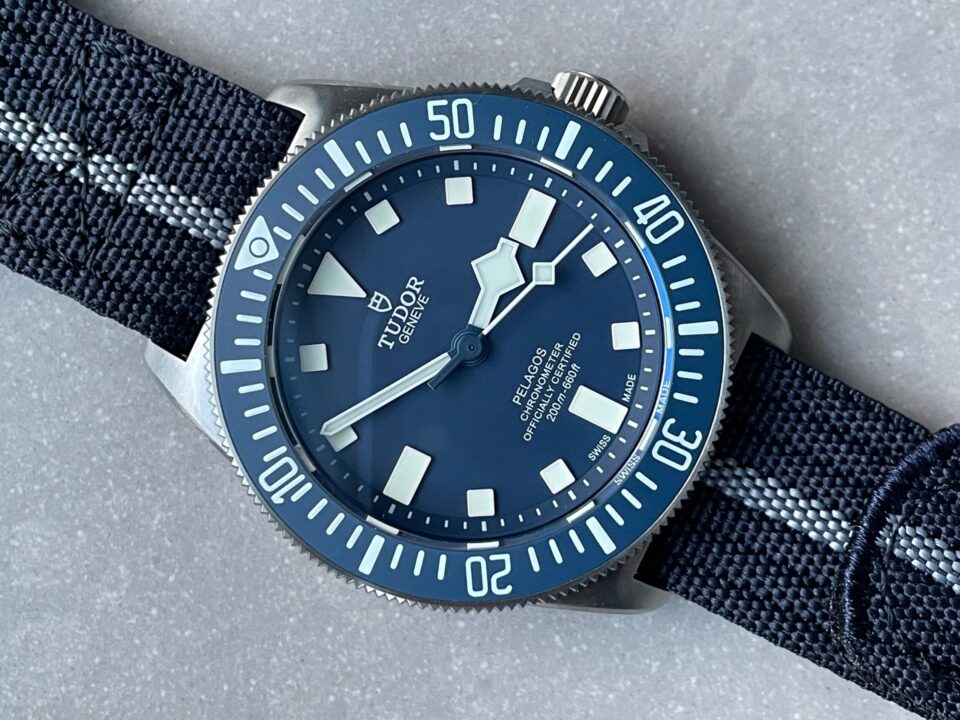 Pelagos M25707B/23-0001 Ti M+F FXD 1:1 V4 Best Edition Blue dial Blue Ceramic Bezel on Nylon Strap Miyato 8N-24 - Image 4