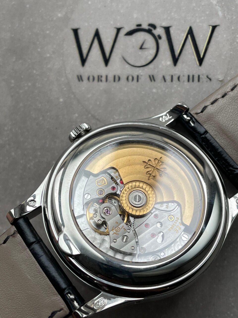 Annual Calendar Moonphase 5396 SS ZF 1:1 Best Edition White/Blue Dial on Black Leather Strap A324 - Image 11