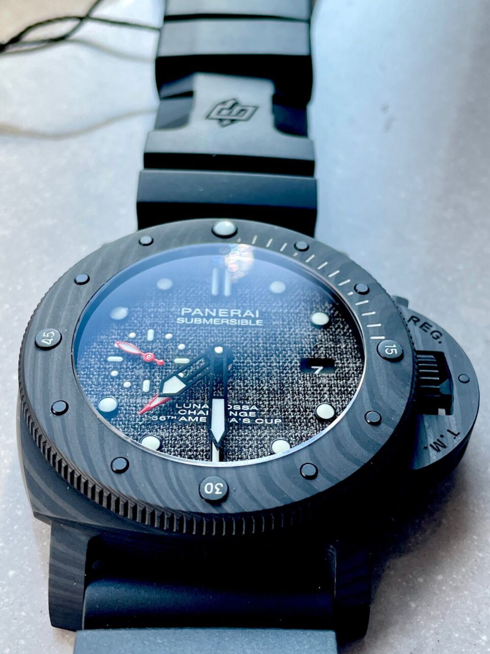 PAM Submersible 01039 Luna Rossa - 47mm 28800 Asian movement Black Strap - Image 9