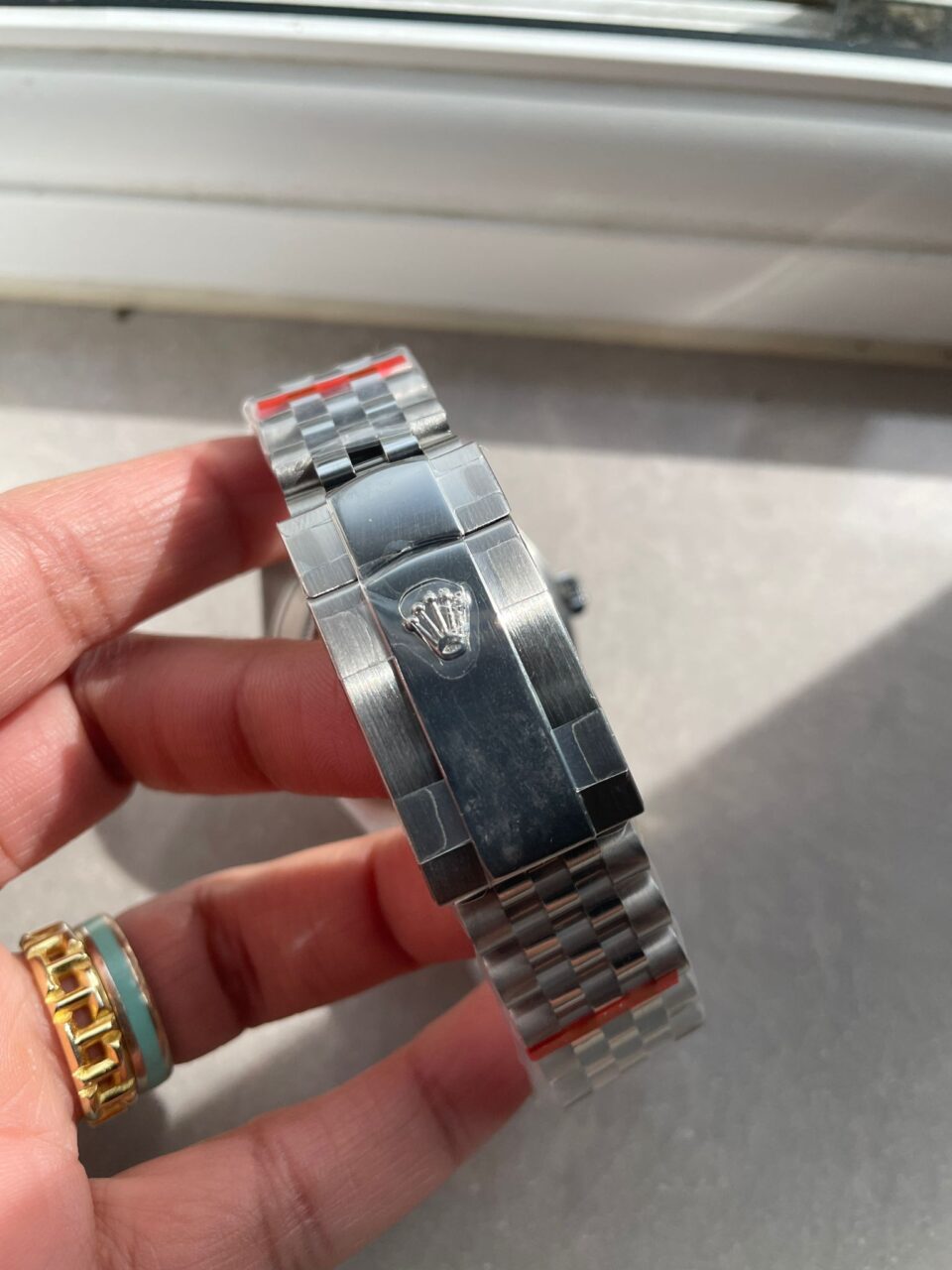 DateJust 41  SS VSF 1:1 Best Edition 904L Steel Blue Textured Dial on SS Jubilee bracelet - Image 14