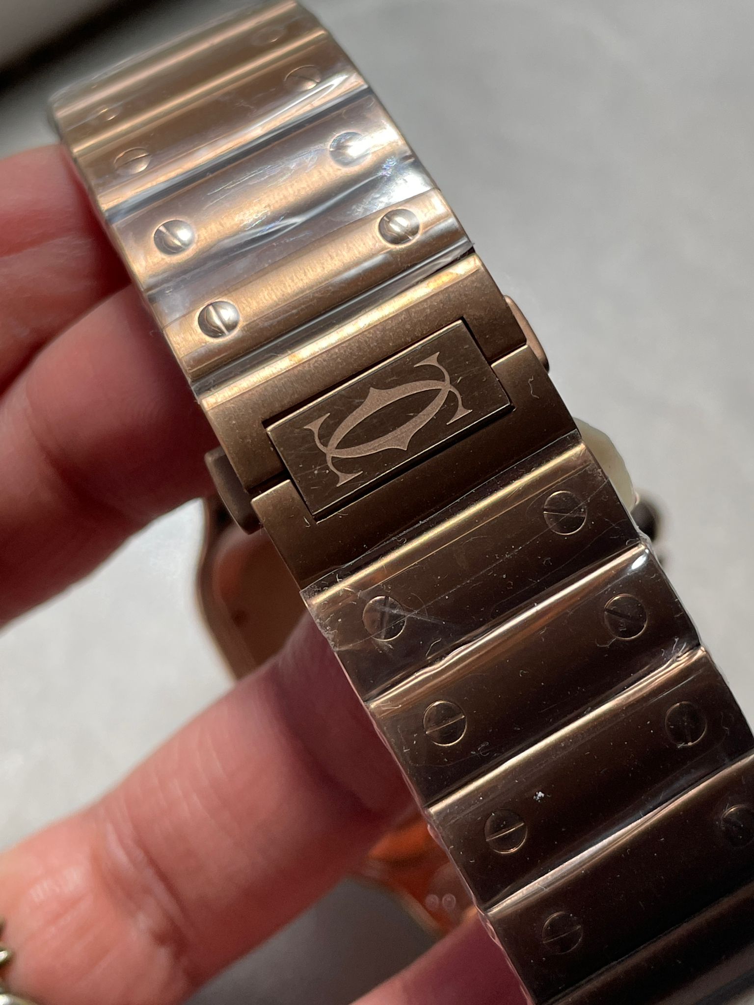 Santos 40mm RG BVF 1:1 Best Edition White Dial on RG Bracelet MIYOTA 9015 - Image 12