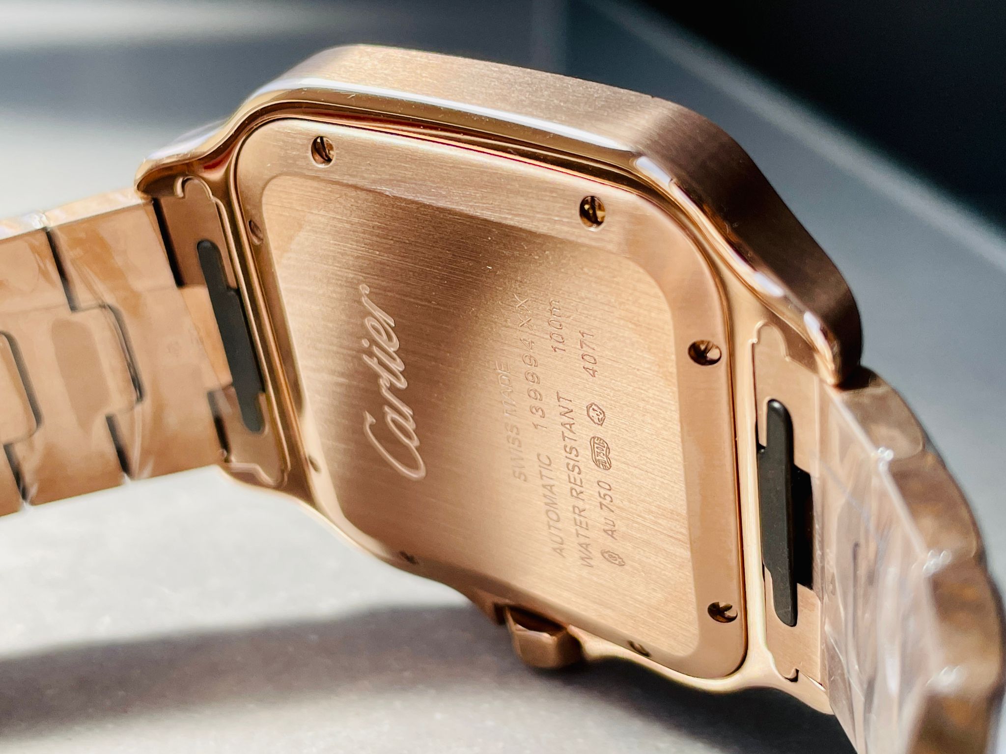 Santos 40mm RG BVF 1:1 Best Edition White Dial on RG Bracelet MIYOTA 9015 - Image 10