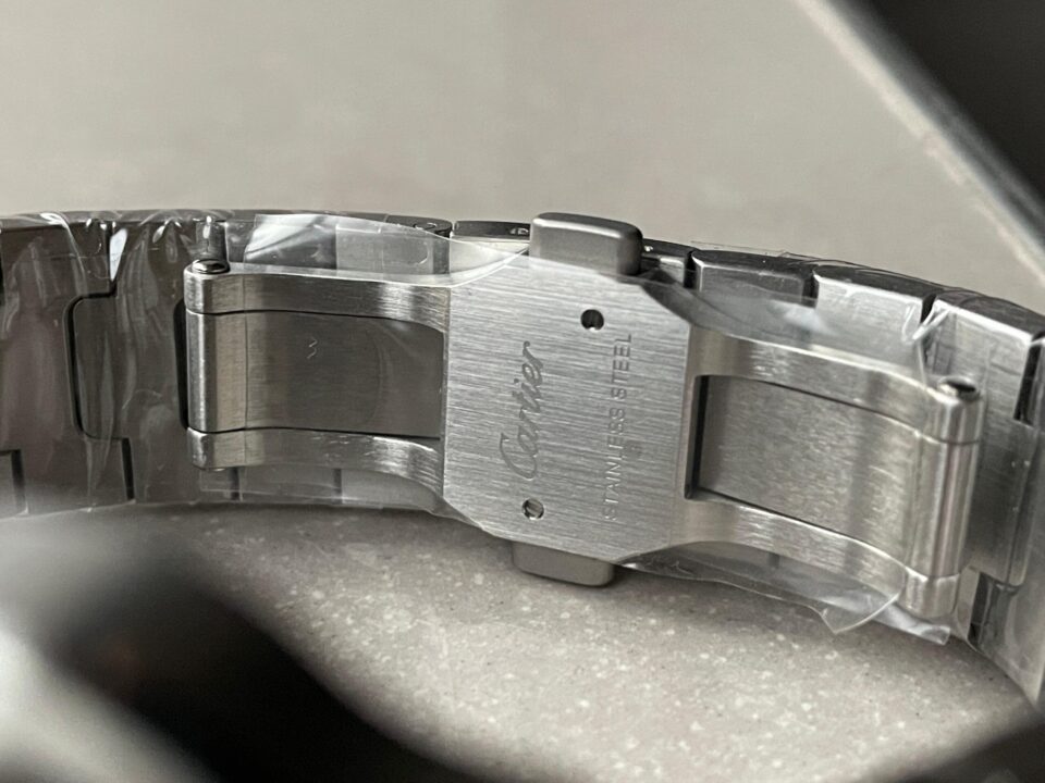 Santos de Cartier 35mm 2018 SS BVF 1:1 Best Edition Green Dial on SmartLinks Bracelet MIYOTA 9015 - Image 10