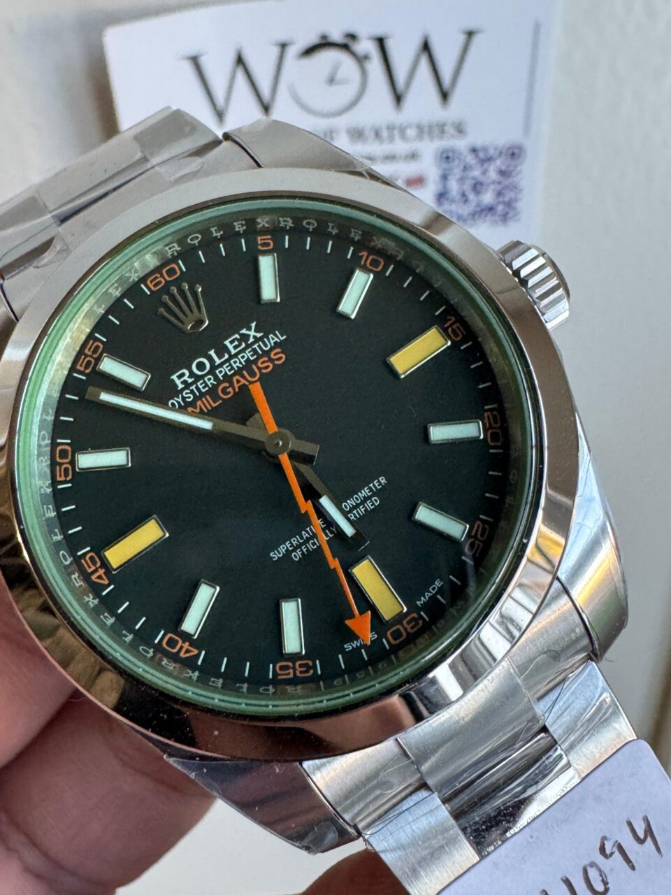 Milgauss 116400GV VSF 1:1 Best Edition 904L Steel Green Dial on SS Bracelet VS3131 - Image 4