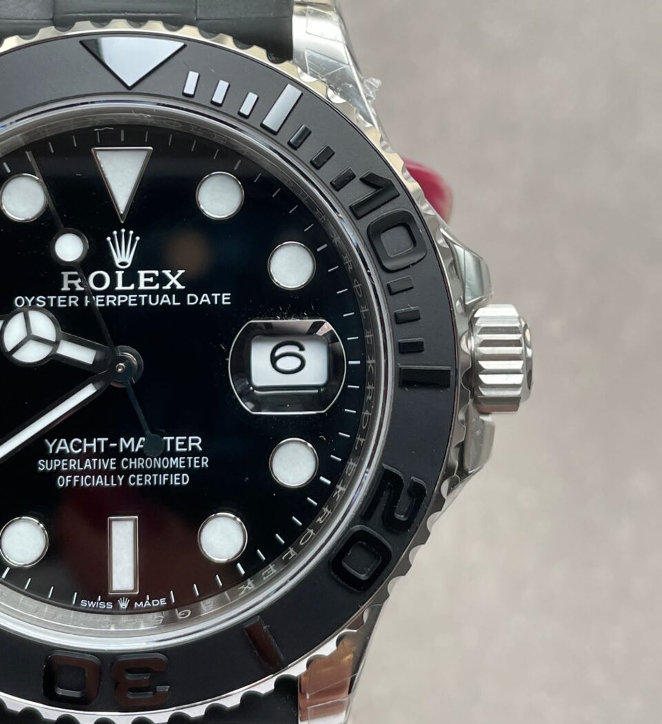 Yacht-Master 42mm 226659 VSF 1:1 Best Edition 3D Black Dial SS case Black Ceramic Bezel on Black Rubber Strap VS3235 - Image 5