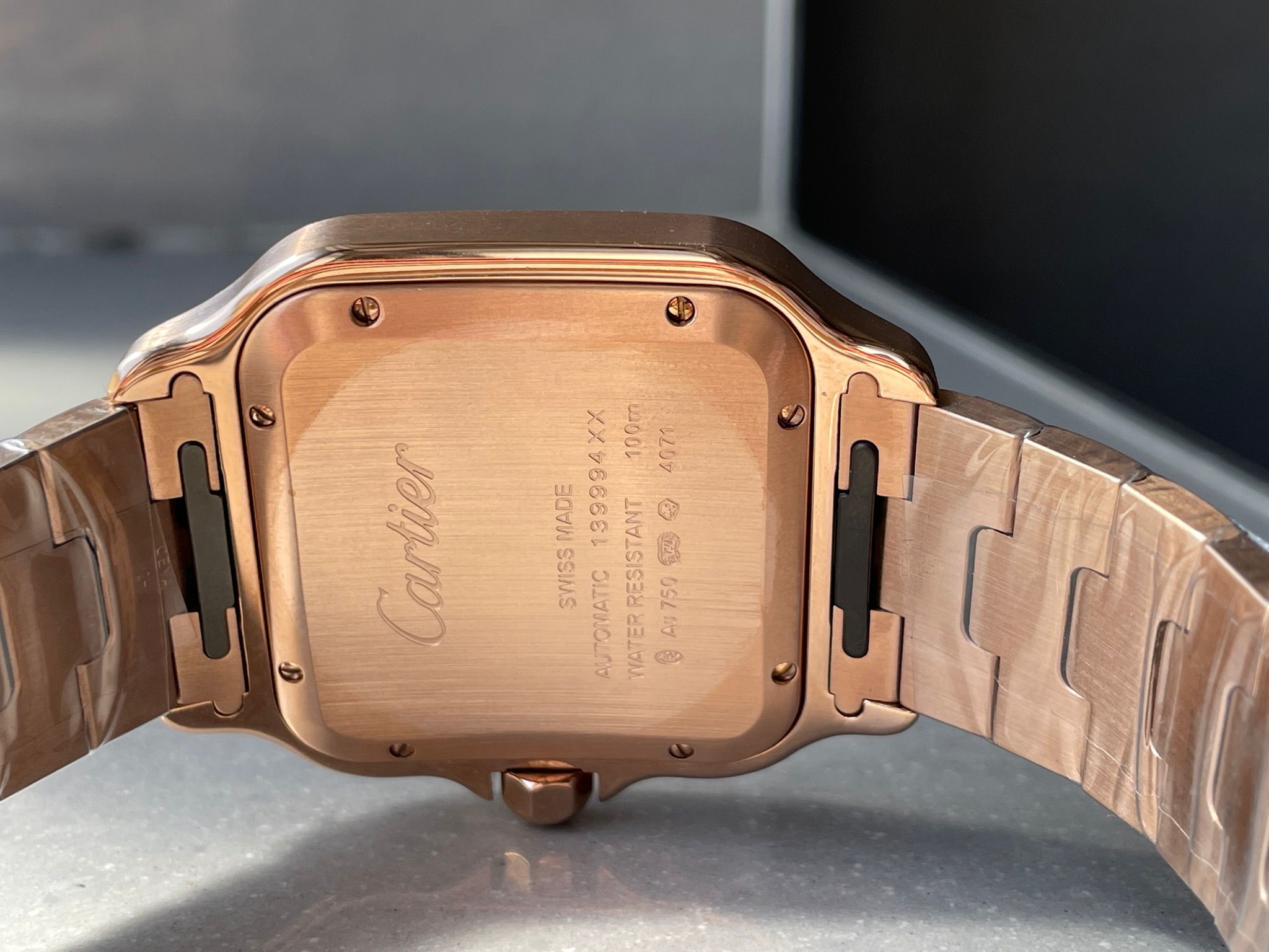 Santos 40mm RG BVF 1:1 Best Edition White Dial on RG Bracelet MIYOTA 9015 - Image 9