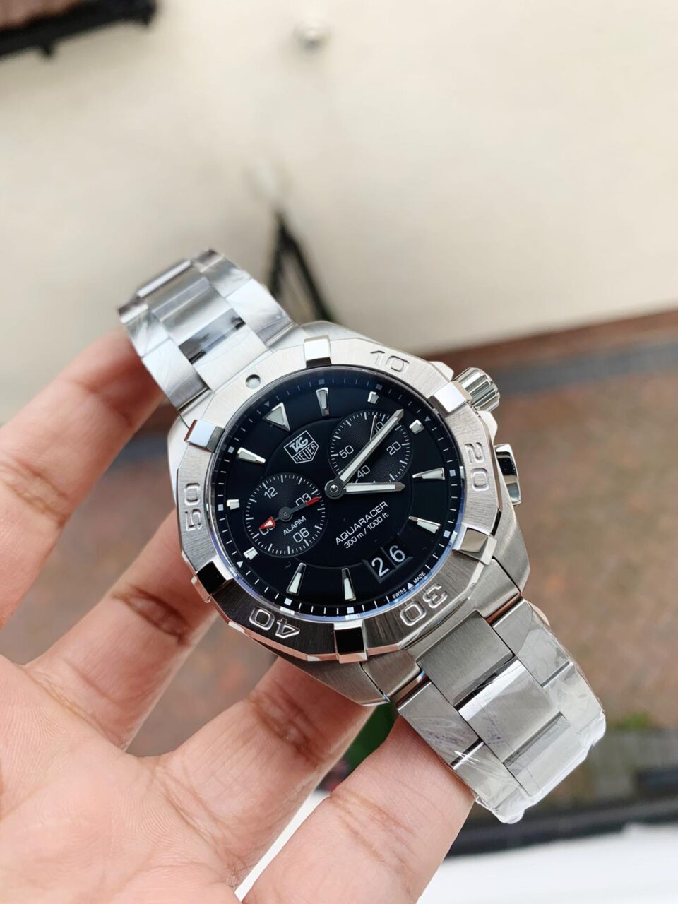 AQUARACER ALARM BA0928 SWISS QUARTZ 41mm STAINLESS STEEL