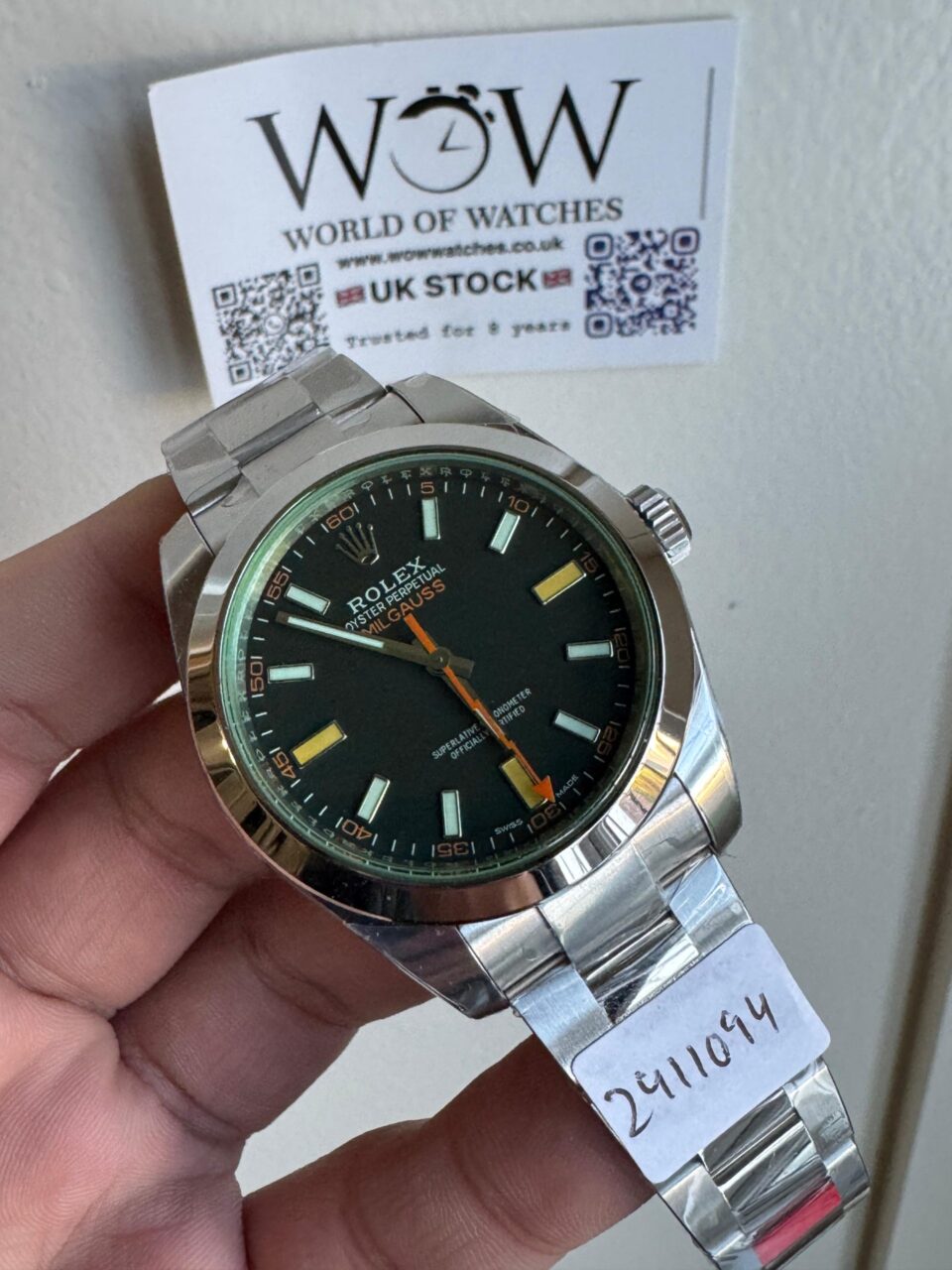 Milgauss 116400GV VSF 1:1 Best Edition 904L Steel Green Dial on SS Bracelet VS3131