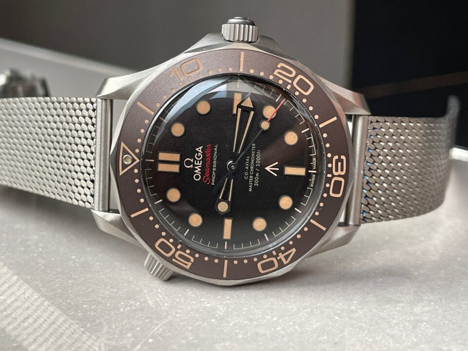 Seamaster 300 "No Time to Die" Limited Edition NTTD VSF 1:1 Best Edition on Titanium Mesh Bracelet A8806 V6 95 grams - Image 3