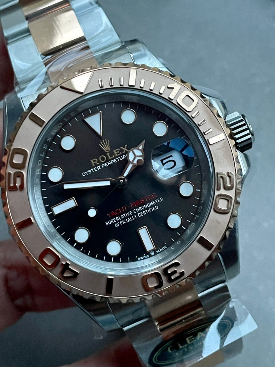 Yacht-Master 116621 SS/RG CF 904L steel Black Dial on SS/RG Bracelet VS3235 - Image 2