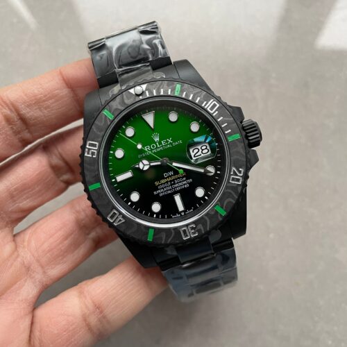 Submariner DIW "Parakeet" DLC VSF 1:1 Best Edition Black/Green Dial on DLC Bracelet VS3135