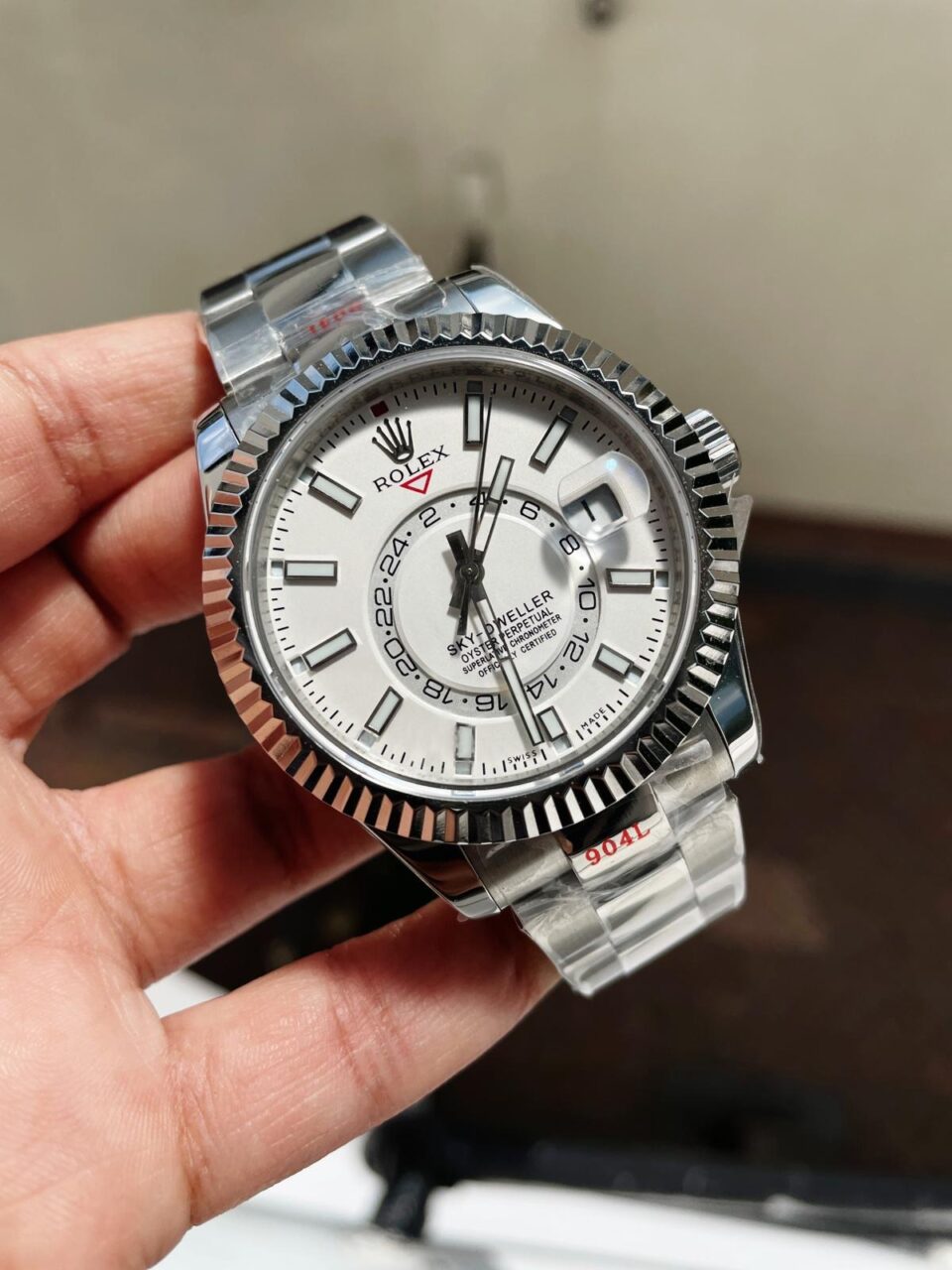 Sky-Dweller 326934 SS Noob 1:1 Best Edition White Dial on SS Bracelet A23J