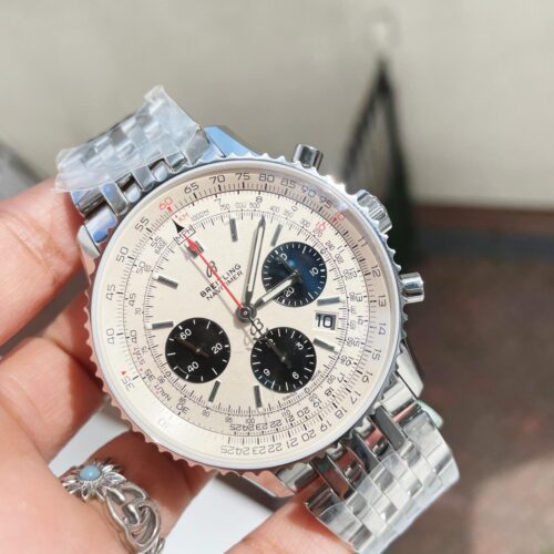 Navitimer 01 1:1 SS White Dial on Steel Strap A7750 GF Factory