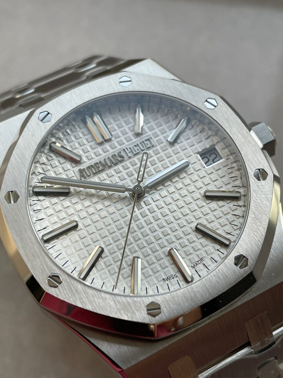 ROYAL OAK 41MM 15510 "50TH ANNIVERSARY" SS ZF 1:1 BEST EDITION WHITE TEXTURED DIAL ON SS BRACELET A4302 - Image 6