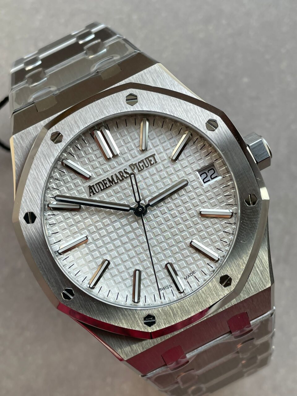 ROYAL OAK 41MM 15510 "50TH ANNIVERSARY" SS ZF 1:1 BEST EDITION WHITE TEXTURED DIAL ON SS BRACELET A4302 - Image 5