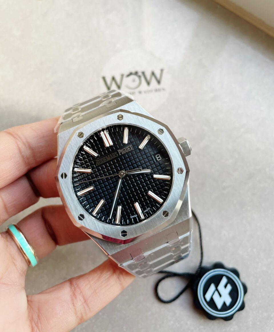 ROYAL OAK 41MM 15510 "50TH ANNIVERSARY" SS ZF 1:1 BEST EDITION BLACK TEXTURED DIAL ON SS BRACELET A4302