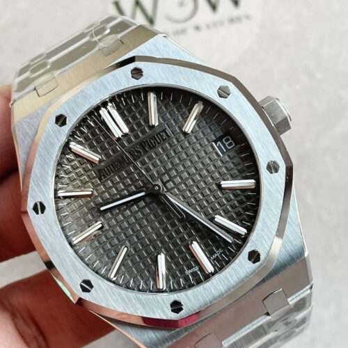 ROYAL OAK 41MM 15510 "50TH ANNIVERSARY" SS ZF 1:1 BEST EDITION GRAY TEXTURED DIAL ON SS BRACELET A4302