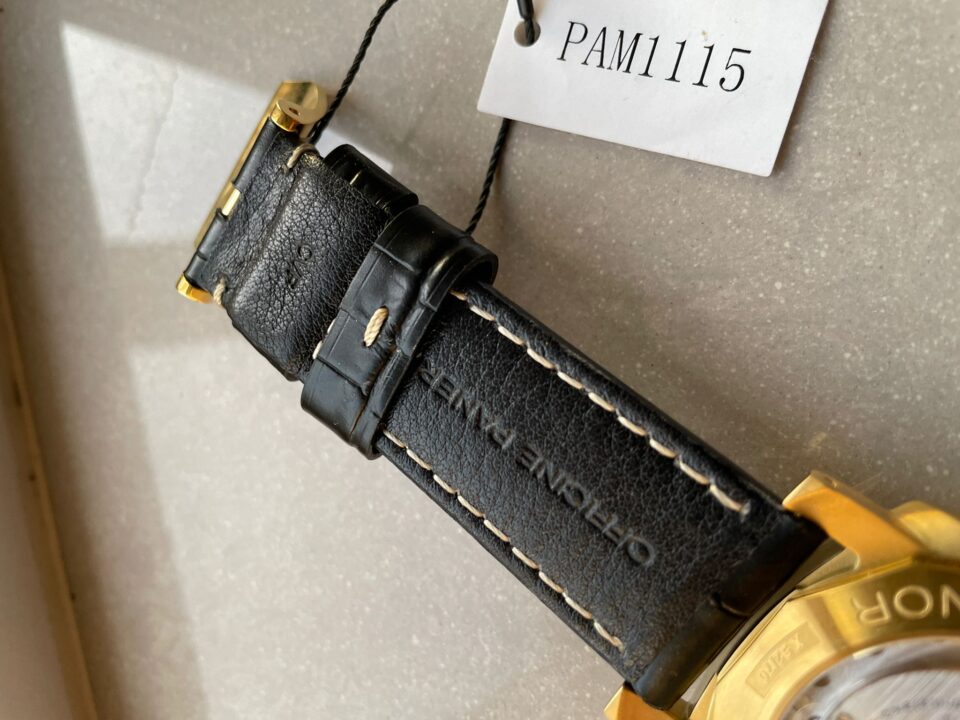 PAM1115 YG VSF 1:1 BEST EDITION BLACK DIAL ON BLACK LEATHER STRAP P.9010 - Image 19