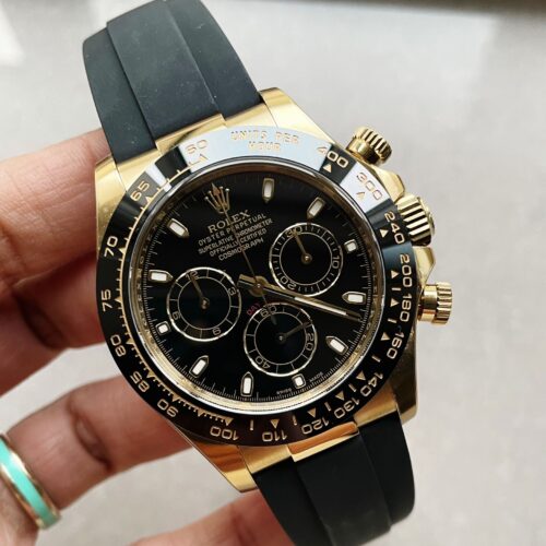 Daytona 116518 Clean Factory 1:1 Best Edition Black Dial on Oysterflex Rubber Strap SA4130