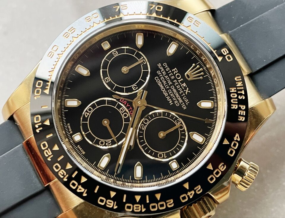 Daytona 116518 Clean Factory 1:1 Best Edition Black Dial on Oysterflex Rubber Strap SA4130 - Image 6