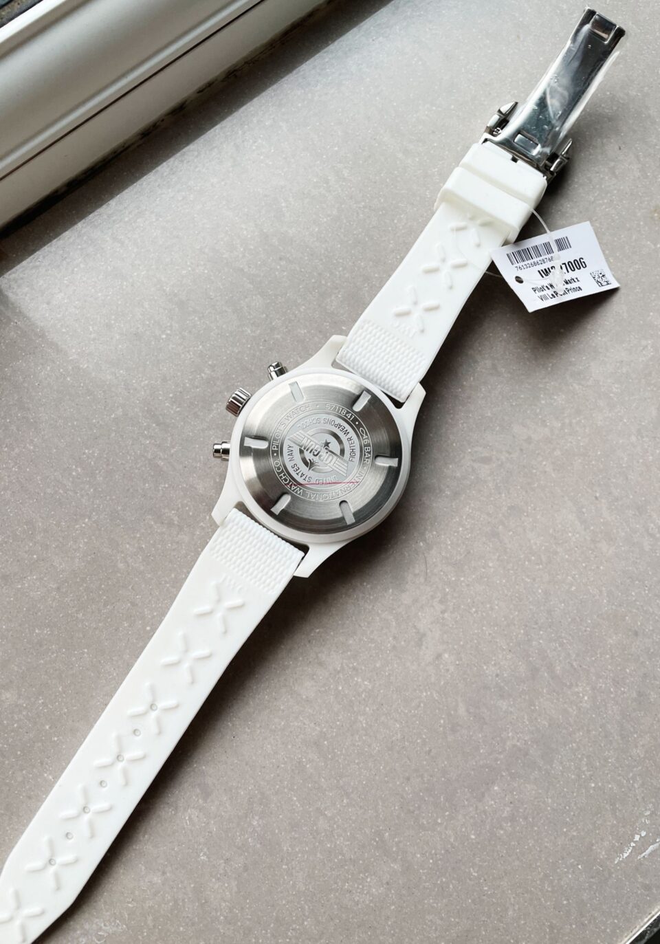Pilot Chrono IW389105 Real White Ceramic TPSF 1:1 Best Edition Black Dial on White Rubber Strap A7750 - Image 10