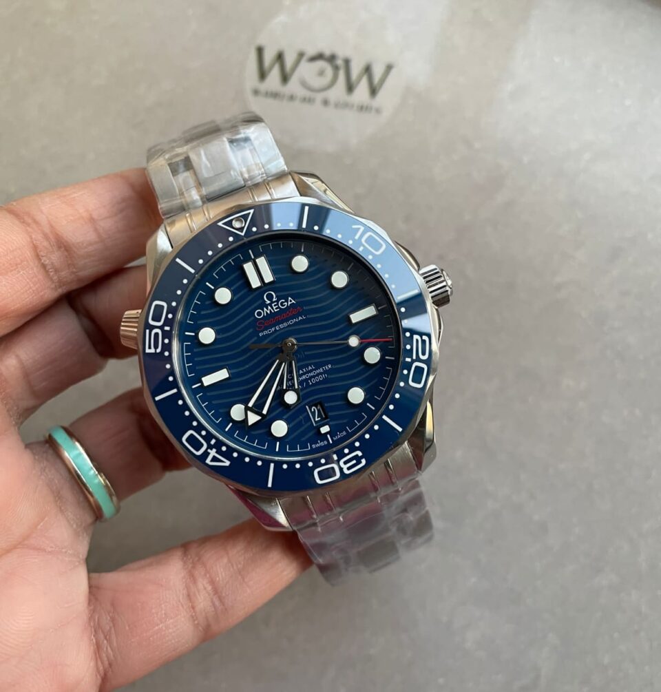 Seamaster Diver 300M VSF 1:1 Best Edition Blue Ceramic Blue Dial on SS Bracelet A8800 V2