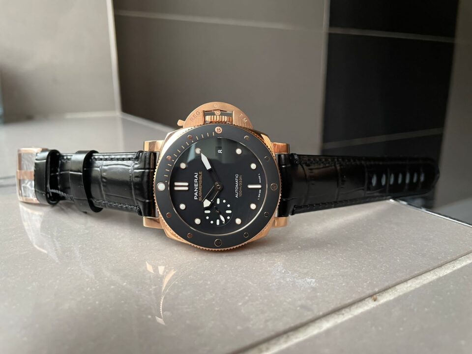 Panerai PAM974 Luminor Submersible Rose Gold VSF 1:1 Best on Black Rubber Strap AXXXIV - Image 8