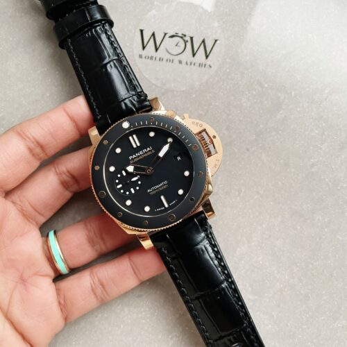 Panerai PAM974 Luminor Submersible Rose Gold VSF 1:1 Best on Black Rubber Strap AXXXIV