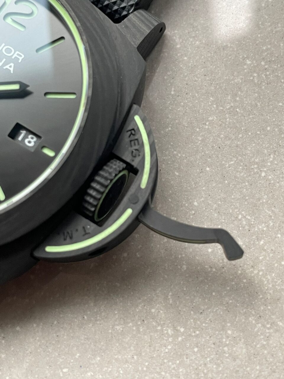 PAM1118 Luminor Marina “Luminous Trilogy” VSF 1:1 Best Edition on Black Sportech Strap P.9010 - Image 8